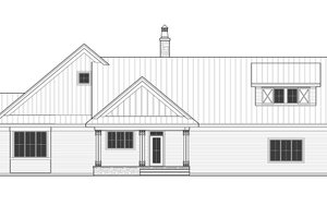 Exterior - Rear Elevation for Farmhouse House Plan #51-1131 - 3 bed, 2.5 bath