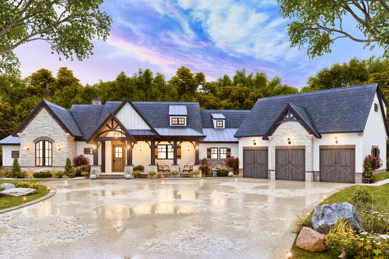 Architectural House Design - Exterior - Front Elevation 5 for Craftsman House Plan #119-426 - 3 bed, 3.5 bath