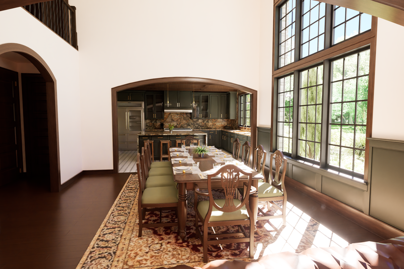 Dream House Plan - Interior - Dining Room for European House Plan #1116-20 - 5 bed, 3.5 bath