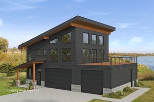 Contemporary Exterior - Front Elevation Plan #932-913