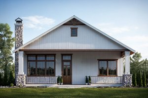 Architectural House Design - Craftsman Exterior - Front Elevation Plan #124-1432