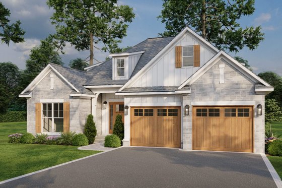 Exterior - Front Elevation 3 for Traditional House Plan #17-2465 - 3 bed, 3 bath