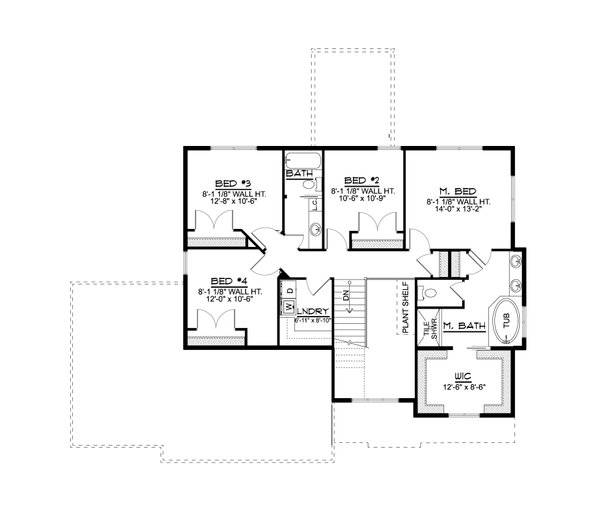 Architectural House Design - Country Floor Plan - Upper Floor Plan #1064-275