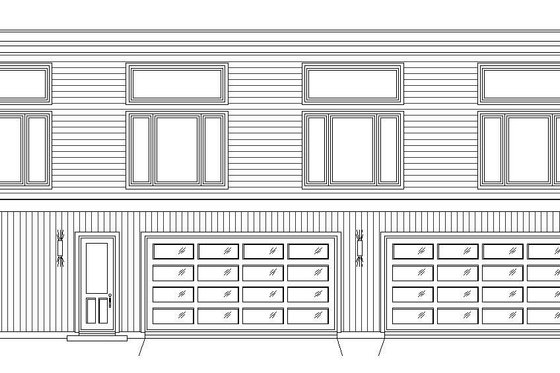 Exterior - Front Elevation 3 for Colonial House Plan #932-279, 0 bath