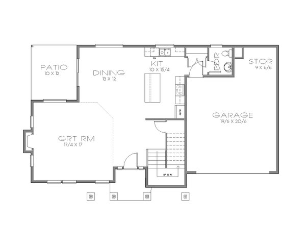 Craftsman Floor Plan - Main Floor Plan #423-71