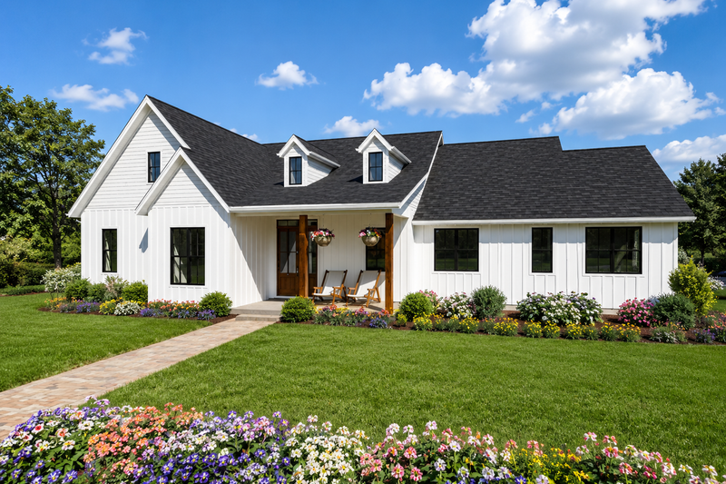 Home Plan - Exterior - Front Elevation 2 for Country House Plan #48-1228 - 3 bed, 2.5 bath