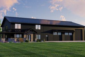 Architectural House Design - Barndominium Exterior - Front Elevation Plan #1064-193