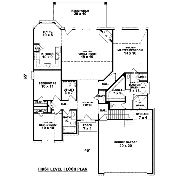 European Floor Plan - Main Floor Plan #81-1452