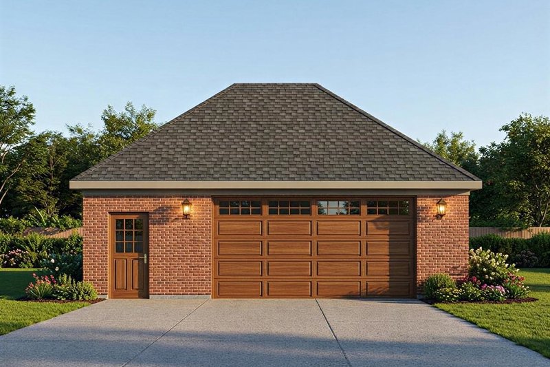 Exterior - Front Elevation 2 for Traditional House Plan #22-450, 0 bath