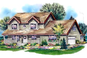 Country Exterior - Front Elevation Plan #18-288