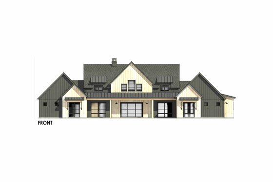 Exterior - Front Elevation 5 for Farmhouse House Plan #1096-30 - 4 bed, 4.5 bath