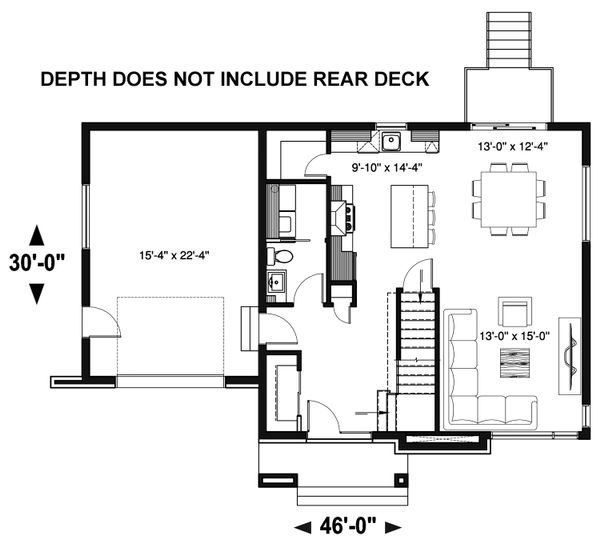 Contemporary Floor Plan - Main Floor Plan #23-2644