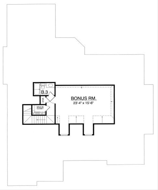House Plan Design - Traditional Floor Plan - Upper Floor Plan #40-393