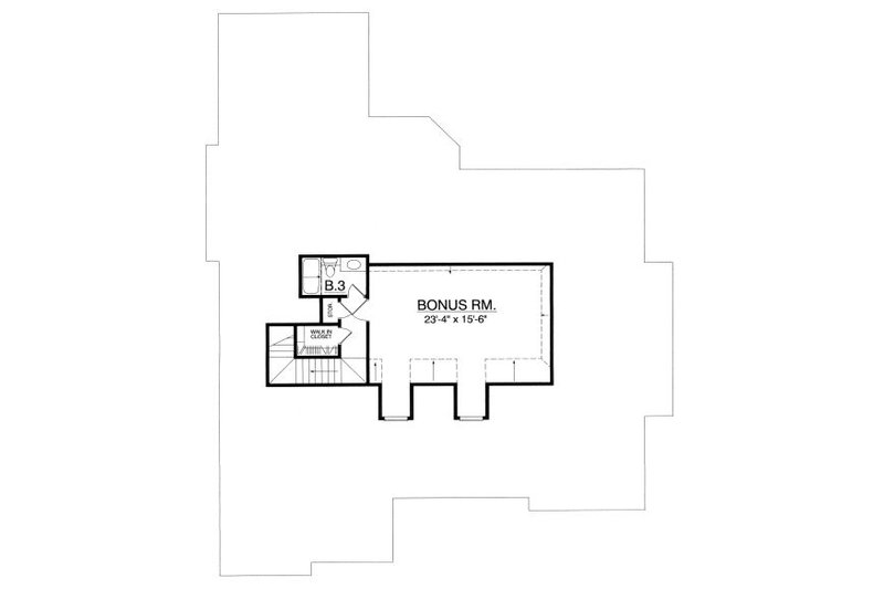 Dream House Plan - Floor Plan - Upper Floor for Traditional House Plan #40-393 - 4 bed, 2 bath