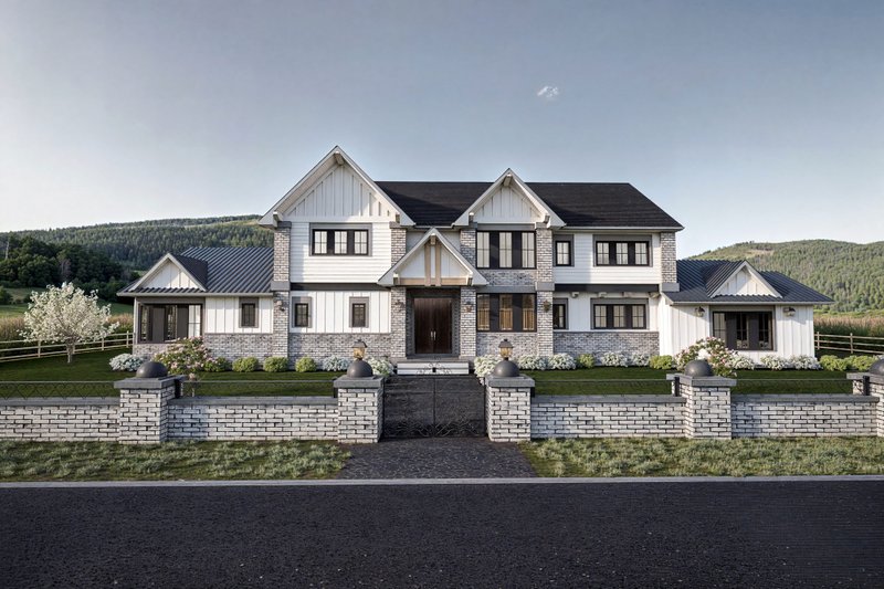 House Plan Design - Exterior - Front Elevation 3 for Classical House Plan #1101-41 - 4 bed, 4.5 bath