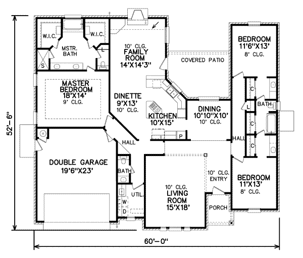 Traditional Floor Plan - Main Floor Plan #65-299