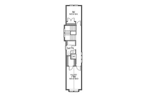Floor Plan - Upper Floor for Bungalow House Plan #423-46 - 3 bed, 1.5 bath