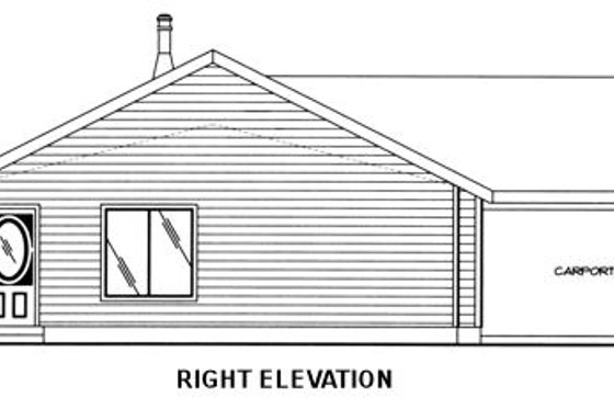 Exterior - Other Elevation for Ranch House Plan #117-576 - 3 bed, 2 bath