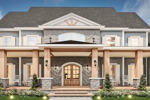 Exterior - Front Elevation 3 for Farmhouse House Plan #119-454 - 3 bed, 3.5 bath