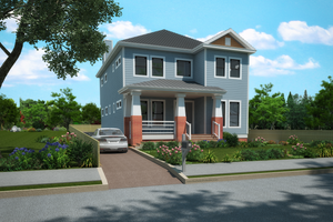Craftsman Exterior - Front Elevation Plan #30-350