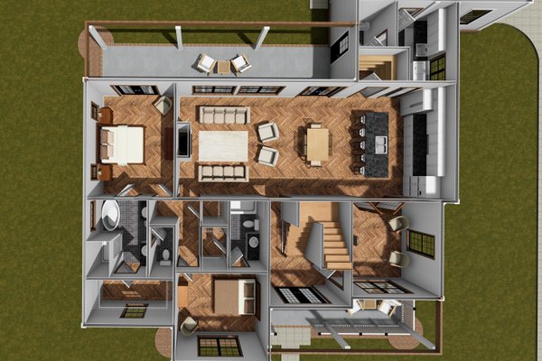 Farmhouse Floor Plan - Main Floor Plan #513-2270