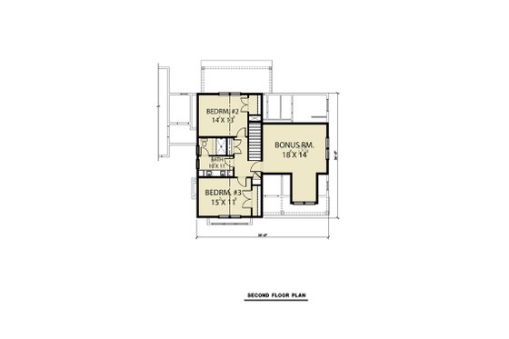 Floor Plan - Other Floor for Farmhouse House Plan #1070-69 - 3 bed, 2.5 bath