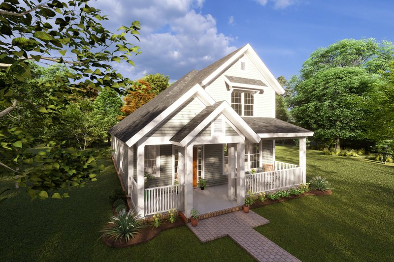 House Blueprint - Cottage Exterior - Front Elevation Plan #513-2217