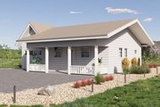 Farmhouse Style House Plan - 1 Beds 1 Baths 624 Sq/Ft Plan #1106-169 Exterior 