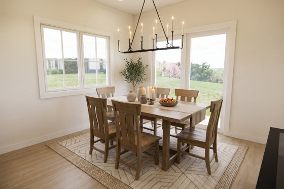 Interior - Dining Room for Farmhouse House Plan #51-1517 - 4 bed, 2.5 bath