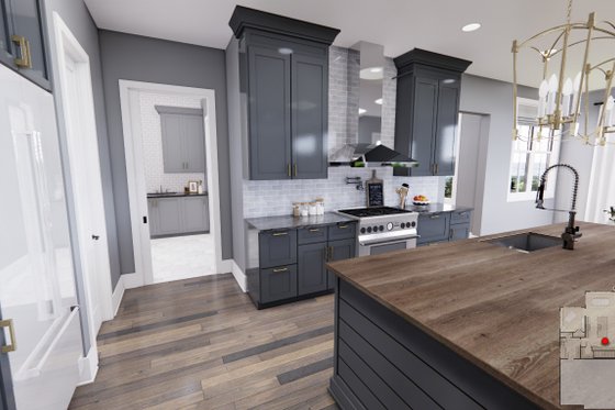 Interior - Kitchen 1 for Traditional House Plan #51-1224 - 2 bed, 2 bath