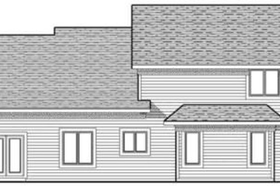 Exterior - Rear Elevation for Colonial House Plan #70-627 - 4 bed, 2.5 bath