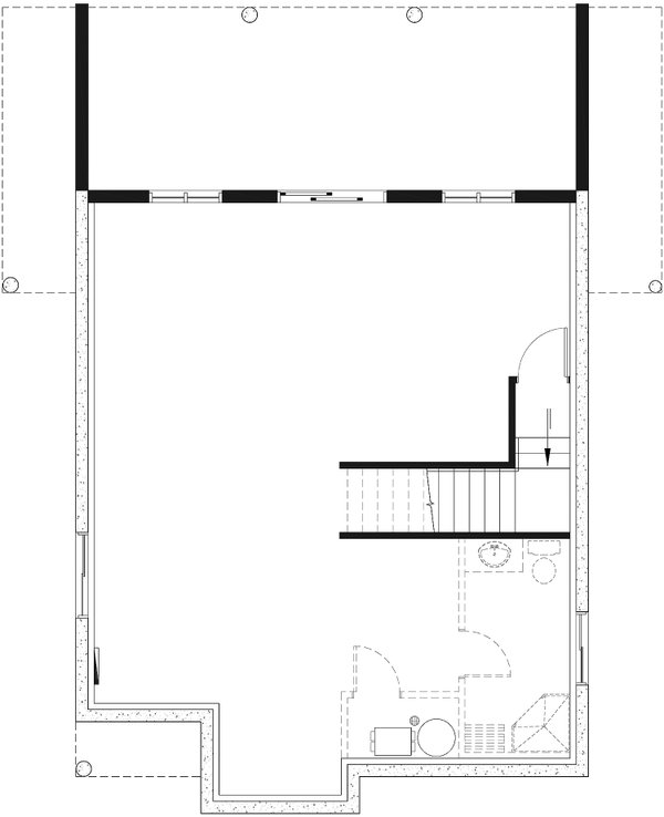 Dream House Plan - Floor Plan - Lower Floor for Contemporary House Plan #23-2629 - 3 bed, 2 bath