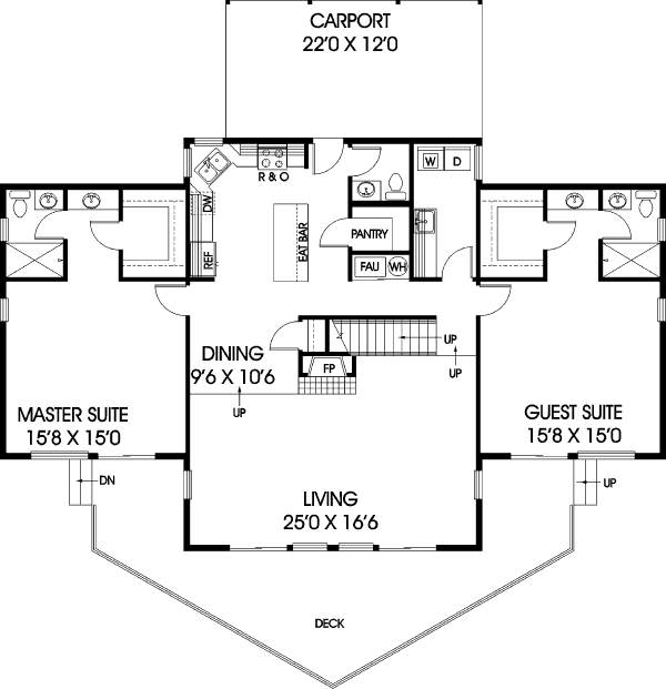 Cottage Floor Plan - Main Floor Plan #60-113