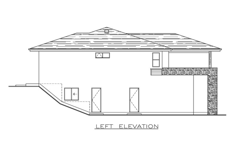 Architectural House Design - Exterior - Other Elevation 1 for Contemporary House Plan #1100-37 - 4 bed, 2 bath