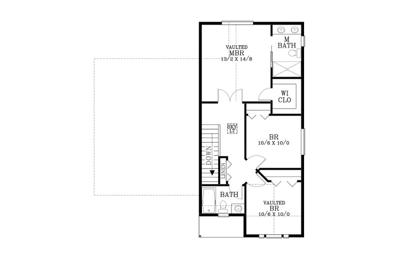 Dream House Plan - Floor Plan - Upper Floor for Craftsman House Plan #53-596 - 3 bed, 2.5 bath