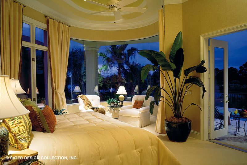 House Blueprint - Interior - Master Bedroom for Mediterranean House Plan #930-190 - 4 bed, 6.5 bath