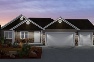 Ranch Exterior - Front Elevation Plan #1060-11