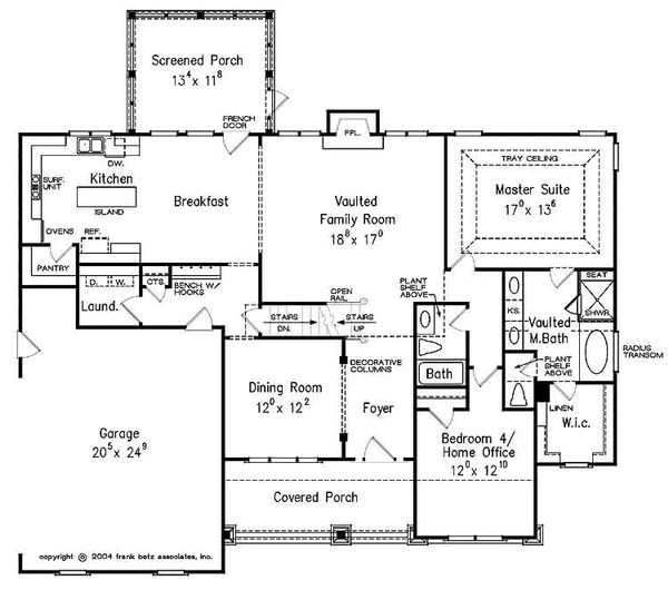 Craftsman Floor Plan - Main Floor Plan #927-25