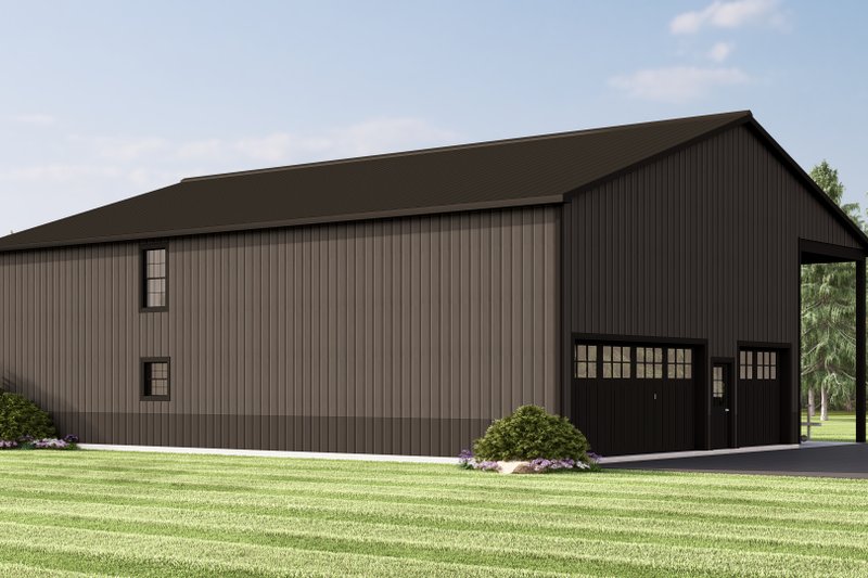 House Blueprint - Exterior - Rear Elevation for Barndominium House Plan #1064-424 - 4 bed, 2.5 bath