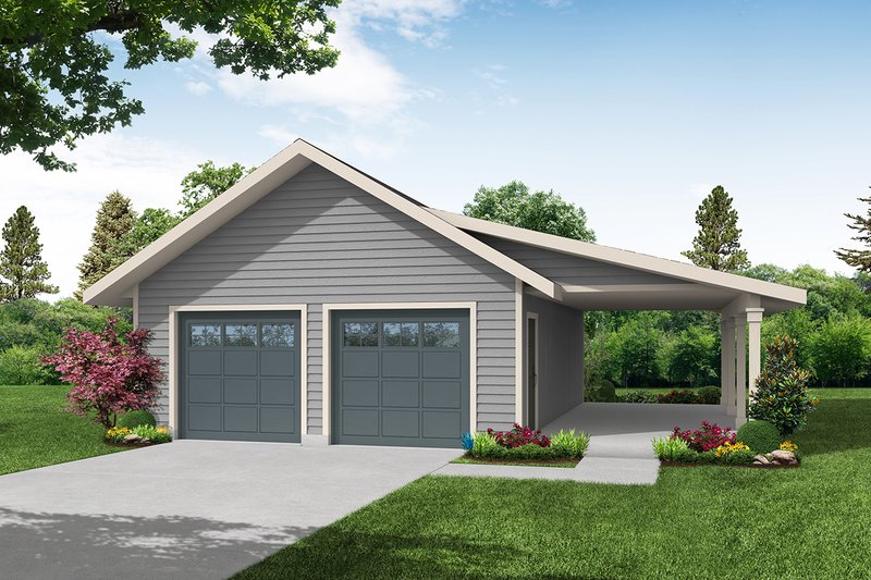 House Blueprint - Ranch Exterior - Front Elevation Plan #124-1423
