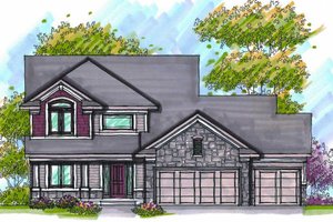 Traditional Exterior - Front Elevation Plan #70-950