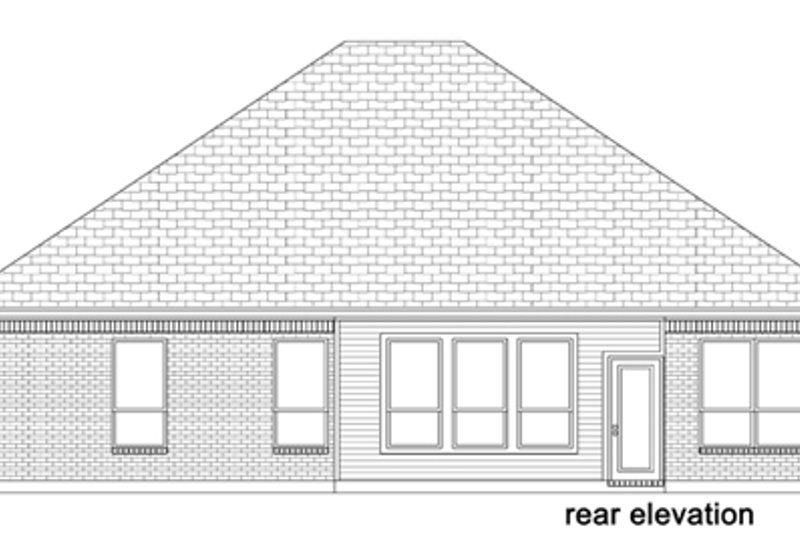Architectural House Design - Exterior - Rear Elevation for European House Plan #84-567 - 3 bed, 2 bath