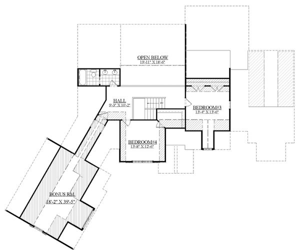 Farmhouse Floor Plan - Upper Floor Plan #1071-5