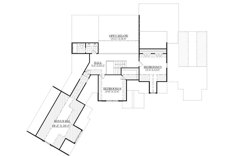 Home Plan - Floor Plan - Upper Floor for Farmhouse House Plan #1071-5 - 4 bed, 3.5 bath