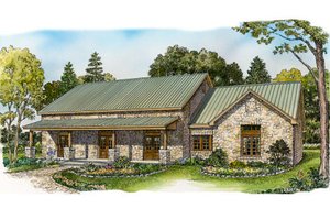 Ranch Exterior - Front Elevation Plan #140-153