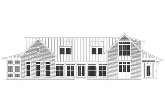 Exterior - Front Elevation 4 for Beach House Plan #443-19 - 4 bed, 4.5 bath