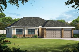 Ranch Exterior - Front Elevation Plan #20-2297