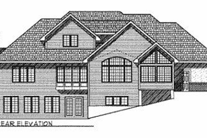 Architectural House Design - Exterior - Rear Elevation for Modern House Plan #70-459 - 4 bed, 2.5 bath