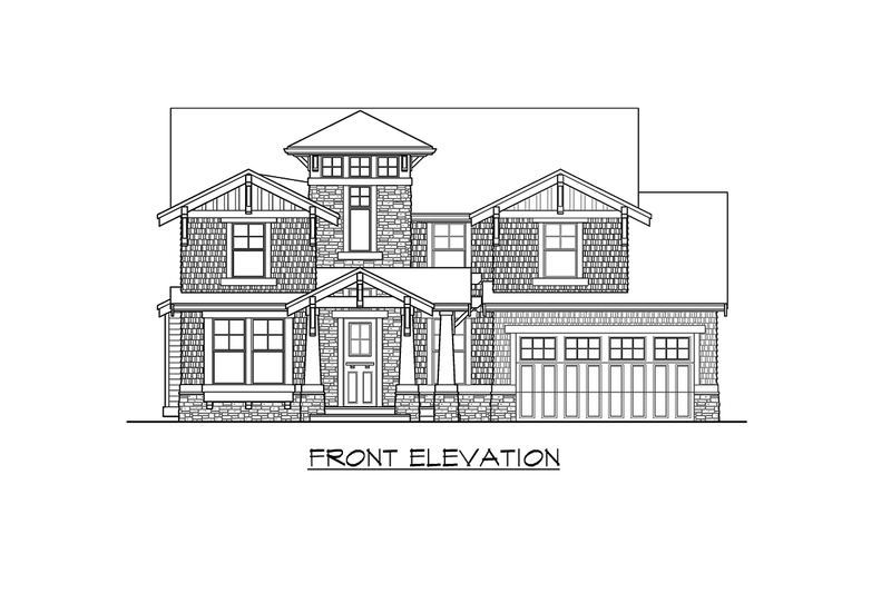 Dream House Plan - Exterior - Other Elevation 2 for Craftsman House Plan #132-128 - 3 bed, 2.5 bath