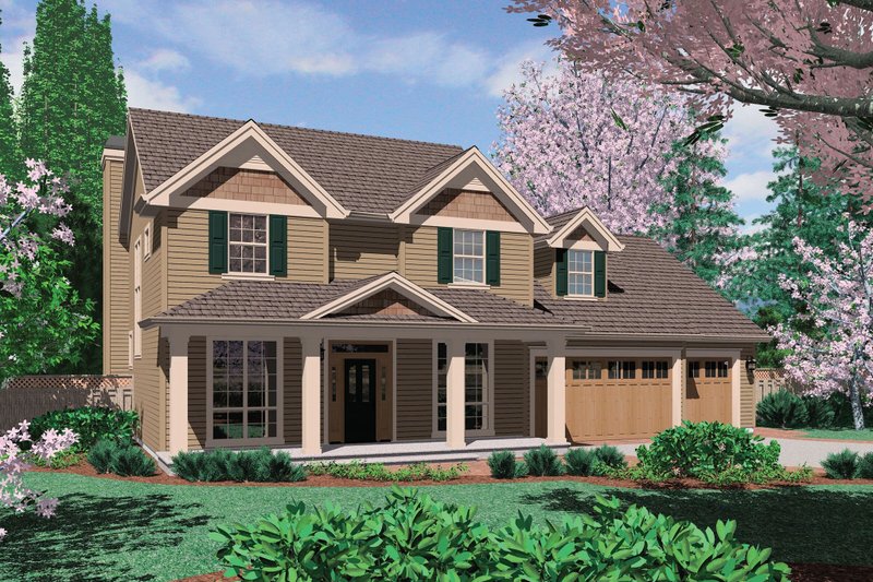 Home Plan - Traditional Exterior - Front Elevation Plan #48-393